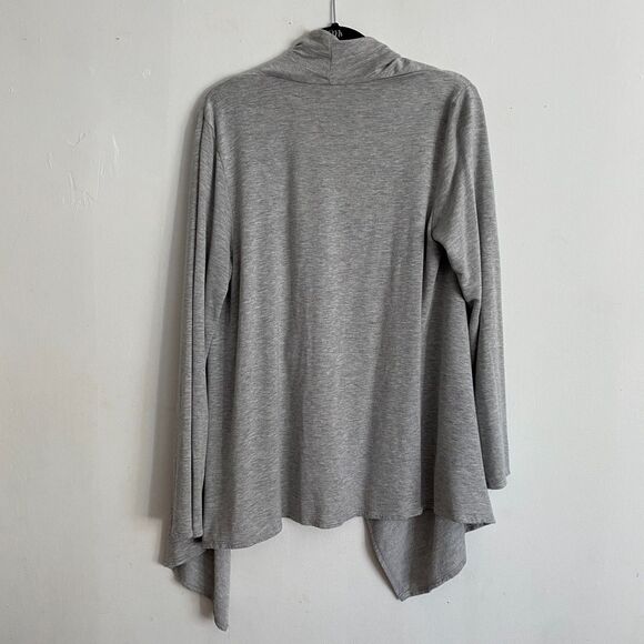 Bobeau Light Heathered Grey One-Button Cardigan: Size XL - Picture 8 of 9